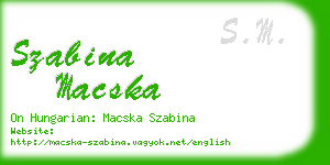 szabina macska business card